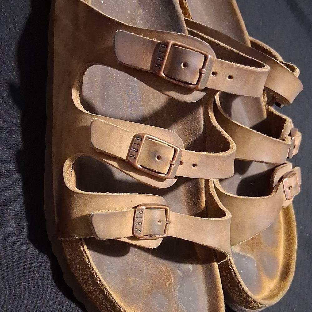 Birkenstock Brown Tan Sandals with Adjustable Straps